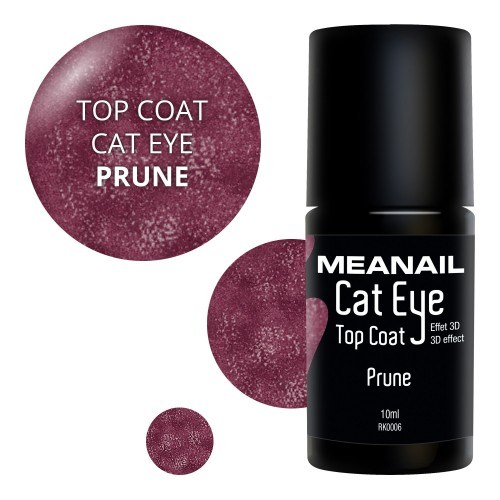 Image de vernis Top Coat Cat Eye Prune