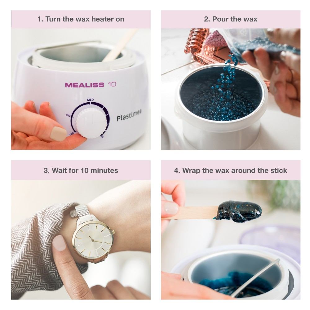 Kit d'épilation à la cire chaude avec chauffe cire